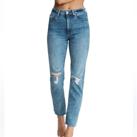 Rag & Bone Women's Jeans  Nina High Rise Ankle Cigarette Buttonfly Size 25 - Picture 1 of 13